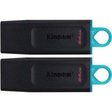 Kingston DataTraveler Exodia 64 GB 2er Pack, USB-Stick(schwarz/türkis, USB-A 3.2 Gen 1, 2 Sütck)