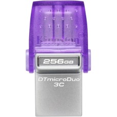 Kingston DataTraveler microDuo 3C 256 GB, USB-Stick(violett/transparent, USB-A 3.2 Gen 1, USB-C 3.2 Gen 1)