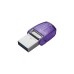 Kingston DataTraveler microDuo 3C 256 GB, USB-Stick(violett/transparent, USB-A 3.2 Gen 1, USB-C 3.2 Gen 1)