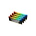 Kingston FURY DIMM 128 GB DDR4-3200 (4x 32 GB) Quad-Kit, Arbeitsspeicher(schwarz, KF432C16RB2AK4/128, Renegade RGB, INTEL XMP)