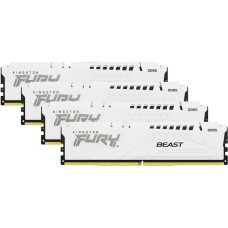 Kingston FURY DIMM 128 GB DDR5-5200 (4x 32 GB) Quad-Kit, Arbeitsspeicher(weiß, KF552C40BWK4-128, Fury Beast, INTEL XMP)