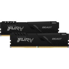 Kingston FURY DIMM 16 GB DDR4-3200 (2x 8 GB) Dual-Kit, Arbeitsspeicher(schwarz, KF432C16BBK2/16, Beast, INTEL XMP, Outlet)