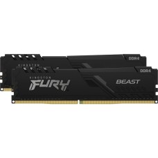Kingston FURY DIMM 16 GB DDR4-3733 (2x 8 GB) Dual-Kit, Arbeitsspeicher(schwarz, KF437C19BBK2/16, Beast, INTEL XMP)