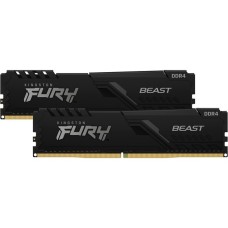 Kingston FURY DIMM 32 GB DDR4-3200 (2x 16 GB) Dual-Kit, Arbeitsspeicher(schwarz, KF432C16BBK2/32, Beast, INTEL XMP)