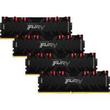 Kingston FURY DIMM 32 GB DDR4-3600 (4x 8 GB) Quad-Kit, Arbeitsspeicher(schwarz, KF436C16RBAK4/32, Renegade RGB, INTEL XMP)
