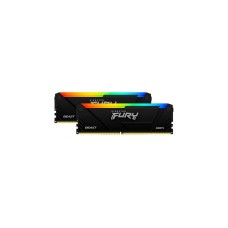 Kingston FURY DIMM 32 GB DDR4-3733 (2x 16 GB) Dual-Kit , Arbeitsspeicher(schwarz, KF437C19BB12AK2/32, Beast RGB, INTEL XMP)