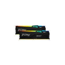 Kingston FURY DIMM 32 GB DDR5-5600 (2x 16 GB) Dual-Kit, Arbeitsspeicher(schwarz, KF556C40BBAK2-32, Fury Beast RGB, INTEL XMP)