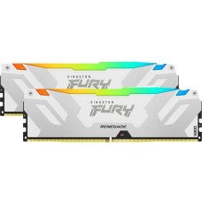 Kingston FURY DIMM 32 GB DDR5-6400 (2x 16 GB) Dual-Kit, Arbeitsspeicher(weiß, KF564C32RWAK2-32, Renegade RGB, INTEL XMP)