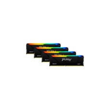 Kingston FURY DIMM 64 GB DDR4-2666 (4x 16 GB) Quad-Kit , Arbeitsspeicher(schwarz, KF426C16BB12AK4/64, Beast RGB, INTEL XMP)