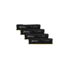Kingston FURY DIMM 64 GB DDR4-3200 (4x 16 GB) Quad-Kit, Arbeitsspeicher(schwarz, KF432C16BBK4/64, Beast, INTEL XMP)