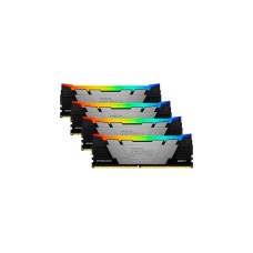 Kingston FURY DIMM 64 GB DDR4-3600 (4x 16 GB) Quad-Kit, Arbeitsspeicher(schwarz, KF436C16RB12AK4/64, Renegade RGB, INTEL XMP)