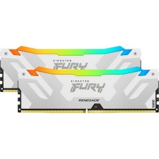 Kingston FURY DIMM 64 GB DDR5-6400 (2x 32 GB) Dual-Kit, Arbeitsspeicher(weiß, KF564C32RWAK2-64, Renegade RGB XMP, INTEL XMP)
