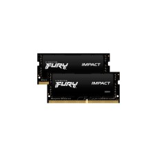 Kingston FURY SO-DIMM 16 GB DDR4-3200 (2x 8 GB) Dual-Kit, Arbeitsspeicher(schwarz, KF432S20IBK2/16, Impact, INTEL XMP)