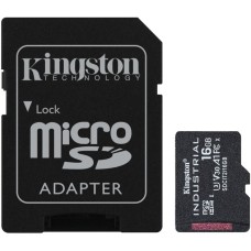 Kingston Industrial 16 GB microSDHC, Speicherkarte(schwarz, UHS-I U3, Class 10, V30, A1)