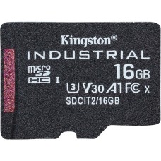 Kingston Industrial 16 GB microSDHC, Speicherkarte(schwarz, UHS-I U3, Class 10, V30, A1)