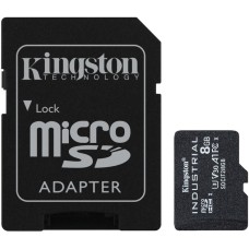 Kingston Industrial 8 GB microSDHC, Speicherkarte(schwarz, UHS-I U3, Class 10, V30, A1)
