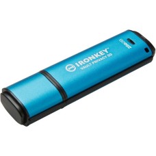Kingston IronKey Vault Privacy 50 256 GB, USB-Stick(hellblau/schwarz, USB-A 3.2 Gen 1)