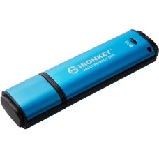 Kingston IronKey Vault Privacy 50 8 GB, USB-Stick(hellblau/schwarz, USB-C 3.2 Gen 1)