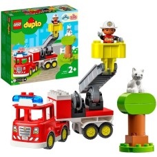 LEGO 10969 DUPLO Feuerwehrauto, Konstruktionsspielzeug(Mit Sirene und Licht)