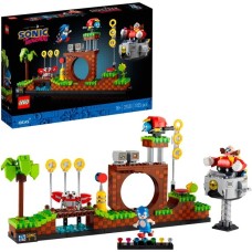 LEGO 21331 Ideas Sonic the Hedgehog - Green Hill Zone, Konstruktionsspielzeug(Set mit Dr. Eggmann, Egg-Mobil und weiteren Figuren, Geschenkidee für Erwachsene)