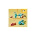 LEGO 31128 Creator 3-in-1 Delfin und Schildkröte, Konstruktionsspielzeug(Seepferdchen, Fisch, Figuren von Meerestieren)