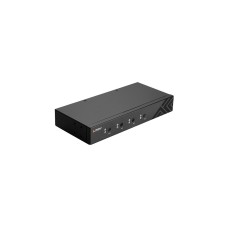 Lindy 4 Port KM Switch, USB 2.0 & Audio, KVM-Switch(schwarz)