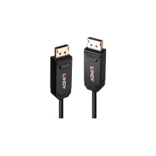 Lindy Fibre Optic Hybrid DisplayPort 2.0 UHBR10 Kabel(schwarz, 10 Meter, AOC-Kabel, 8K 60Hz)