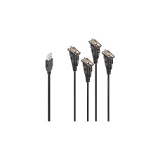 4x Seriell RS232 Stecker(schwarz, 94cm)