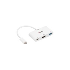 USB-A + USB-C Buchse + HDMI-Buchse, USB-Hub(weiß, 18cm, PD 3.0, Laden mit bis zu 100 Watt)
