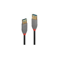 USB-A Buchse(schwarz/grau, 3 Meter)