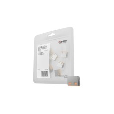 Lindy USB Port Schloss (10 Stück) ohne Schlüssel, Diebstahlschutz(orange, Code: ORANGE)