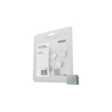 Lindy USB Port Schloss (10 Stück) ohne Schlüssel, Diebstahlschutz(grün, Code: Grün)