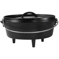 Lodge Camp Dutch Oven L10CO3, flach, Topf(schwarz, mit Füßen)