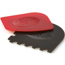 Lodge Schaber-Set SCRAPERCOMBO(schwarz/rot, 2er-Set, für Pfannen und Grillpfannen)