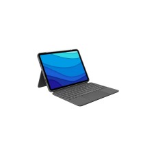 Logitech Combo Touch für iPad Pro 11 Zoll (1./2./3./4. Generation), Tastatur(grau, DE-Layout, abnehmbares Tastatur-Case)