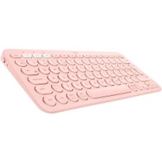 Logitech K380 Multi-Device, Tastatur(rosa, DE-Layout, Bluetooth, für Windows/macOS/iPadOS/Chrome OS/Android)