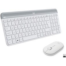 Logitech MK470 Slim Combo, Desktop-Set(weiß, DE-Layout, Scissor-Switch)