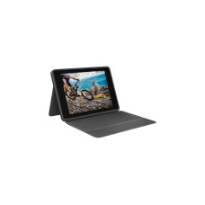 Logitech RUGGED FOLIO, Tastatur(schwarz, DE-Layout, für iPad 7., 8. und 9. Generation)