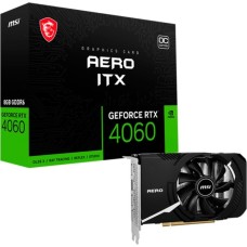 MSI GeForce RTX 4060 AERO ITX 8G OC, Grafikkarte(DLSS 3, 3x DisplayPort, 1x HDMI 2.1)