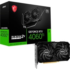 MSI GeForce RTX 4060 Ti VENTUS 2X BLACK 16G OC, Grafikkarte(DLSS 3, 3x DisplayPort, 1x HDMI 2.1)