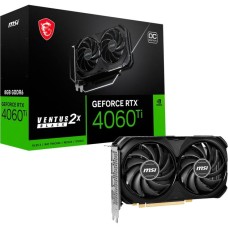 MSI GeForce RTX 4060 Ti VENTUS 2X BLACK 8G OC, Grafikkarte(DLSS 3, 3x DisplayPort, 1x HDMI 2.1)
