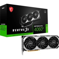 MSI GeForce RTX 4060 Ti VENTUS 3X E 8G OC, Grafikkarte(DLSS 3, 3x DisplayPort, 1x HDMI 2.1)