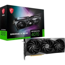 MSI GeForce RTX 4070 GAMING X SLIM 12G, Grafikkarte(DLSS 3, 3x DisplayPort, 1x HDMI 2.1a)