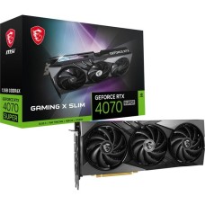 MSI GeForce RTX 4070 SUPER 12G GAMING X SLIM, Grafikkarte(DLSS 3, 3x DisplayPort, 1x HDMI 2.1)