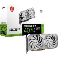 MSI GeForce RTX 4070 SUPER 12G VENTUS 2X WHITE OC, Grafikkarte(DLSS 3, 3x DisplayPort, 1x HDMI 2.1)
