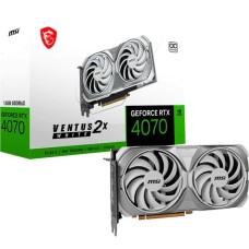 MSI GeForce RTX 4070 VENTUS 2X OC WHITE, Grafikkarte(DLSS 3, 3x DisplayPort, 1x HDMI 2.1)