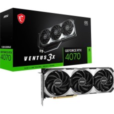 MSI GeForce RTX 4070 VENTUS 3X E 12G OC, Grafikkarte(DLSS 3, 3x DisplayPort, 1x HDMI 2.1a)