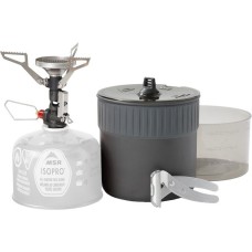 MSR Gaskocher PocketRocket Deluxe Stove Kit(grau, mit Topf-Set, Modell 2021)