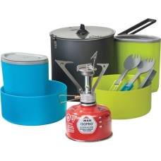 MSR Gaskocher PocketRocket Stove Kit(grau, mit Topf und Geschirr-Set, Modell 2021)