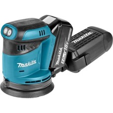 Makita Akku-Exzenterschleifer DBO180RTJ, 18Volt(blau/schwarz, 2x Li-Ionen-Akku 5,0Ah, im MAKPAC Gr.2)